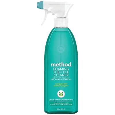 #ad Method 28 Oz. Foaming Eucalyptus Mint Bathroom Cleaner 16565 Pack of 8 Method $49.99