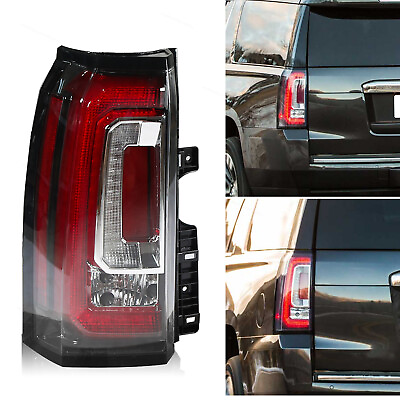 #ad Fits 2016 2018 GMC Yukon Clear amp; Red Tail Light W Bulb Left Side Tail Lamp LH $46.59