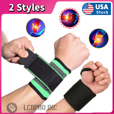 #ad Wrist Brace Sports Band Wrap Adjustable Support Gym Strap Carpal Tunnel Bandage $4.98