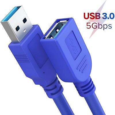 #ad USB 3.0 Extension Cable High Speed Extender Cord Adapter Type A Male to Female $2.99