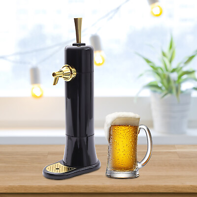 #ad Home Beer Pump Beer Beer Tap Portable Beer Dispenser w Cooling Function Black $64.84
