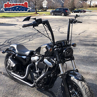 #ad 10quot; 12quot; 14quot; 16quot; 18quot; Rise Ape Hangers Handlebar for Harley Sportster Softail Dyna $126.89