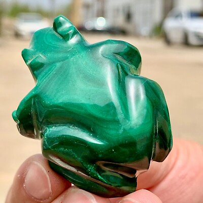 #ad #ad 80G Natural Malachite transparent cluster coarse mineral sample frog $65.00