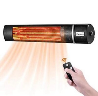 #ad KEY TEK Wall Mounted Patio Heater Electric Infrared Heater Indoor Outdoor Heater $60.00
