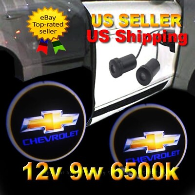#ad 2Pcs 9w Cree Ghost Shadow Projector Logo LED Light Courtesy Door Step Chevrolet $20.90