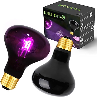 #ad Aomryom 75W 2 Pack Basking Spot Infrared Night Heat Lamp Moonlight Heat Bulb for $19.68