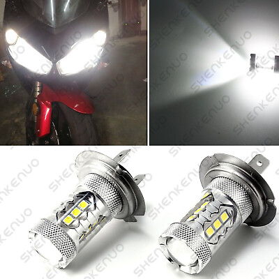 #ad Xenon White Projector Lens LED Bulbs Headlight For Kawasaki Ninja 300 650 ZX6R $13.17