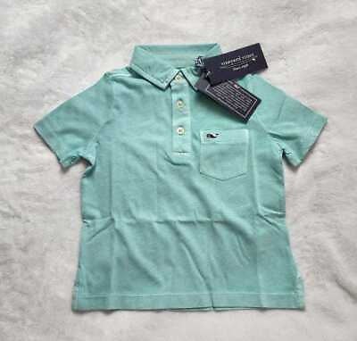 #ad New boys 2T 4T 5 S Vineyard Vines Island surf polo shirt Caicos blue green $34.99
