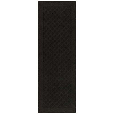 #ad Dylan Solid Diamond Traditional Black Indoor Runner Rug 2#x27;x6#x27; $22.21