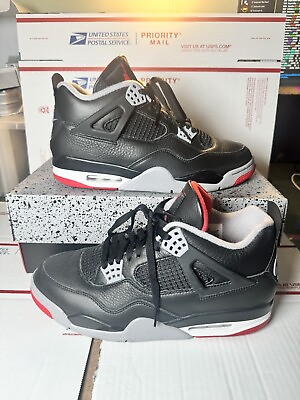 #ad #ad Size 10.5 Air Jordan 4 Retro Bred Reimagined Black Red Used OG ALL WORN ONCE $259.99