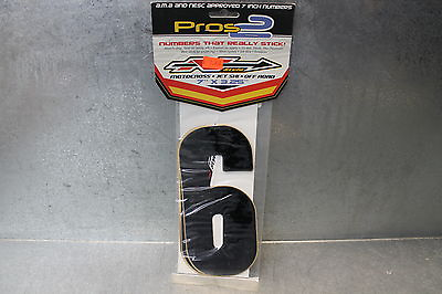#ad New Pros Pre Cut #6 Number Decal Sticker 7quot; X 3.25quot; Black BLK 3 Pack $7.64