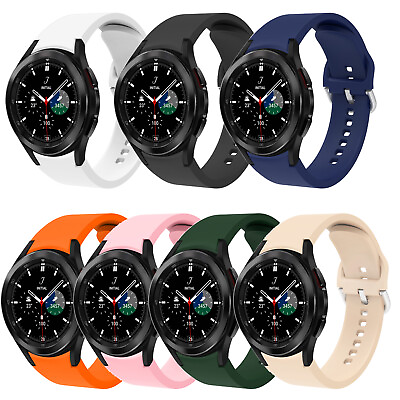 #ad Sport Silicone Watch Band Strap For Samsung Galaxy Watch 4 5 6 40mm 44mm 45mm 47 $6.99