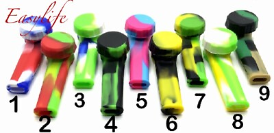 #ad Silicone Smoking Pipe with Metal Bowl 9 Colors You Choose US SELLER $7.39