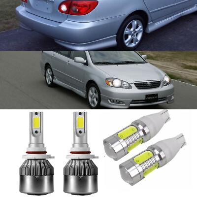 #ad 4x Headlight LAMP Reverse LED Bulb Package Fit 03 08 Toyota Corolla 9006 HB4 921 $16.09