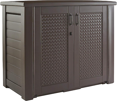 #ad Extra Large Decorative Patio Storage Cabinet Weather Resistant 123 Gal $471.99