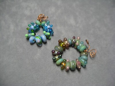#ad Set of Blues and Set of Greens American Lampwork Glass Beads Small quot;Cute Coolquot; $21.00