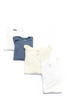 #ad J Crew Velvet Vince Womens Tank Top Tee Shirts Blue White Size Small Lot 4 $42.69