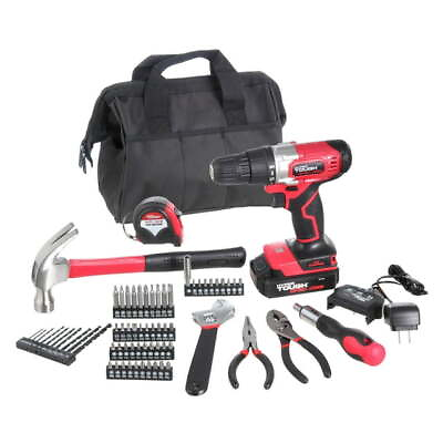 #ad Hyper Tough 20V Max 3 8 in. Cordless Drill amp; 70 Piece DIY Home Tool Set $67.34