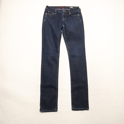 #ad Arizona Women#x27;s Juniors Size 5 Long Blue Skinny Dark Cotton Blend Stretch Jeans $11.61