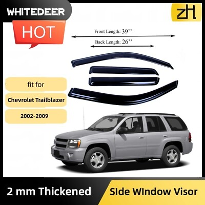 #ad Fits 2002 2009 Chevrolet Trailblazer Window Visor Sun Rain Guards Thickened $28.99