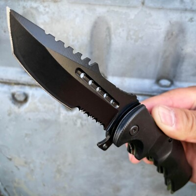 #ad 8.5” CSGO Tactical Spring Assisted Open Blade Folding Pocket Knife Hunting Knife $13.25