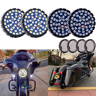 #ad For Harley Street Glide Front Rear LED Turn Signals Blinker Brake Lights 1157 DM $37.23