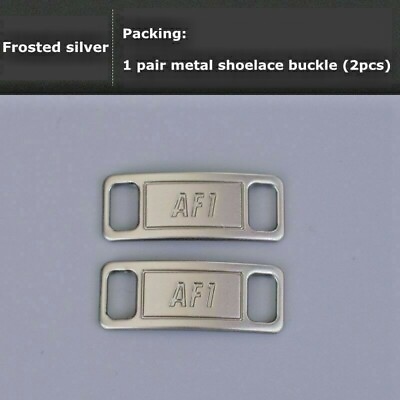 #ad Nike AF1 Replacement Lace Tags Shoe badge SILVER Air Force Ones Dubraes ⚡️BEST $10.88