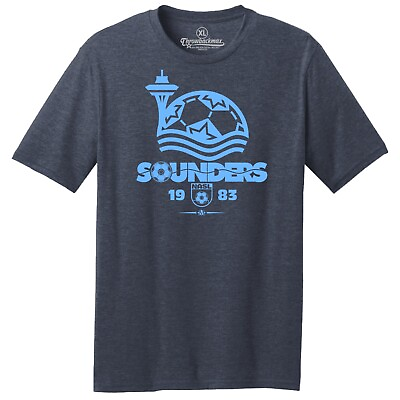 #ad Seattle Sounders 1983 Logo NASL Soccer TRI BLEND Tee Shirt $22.00