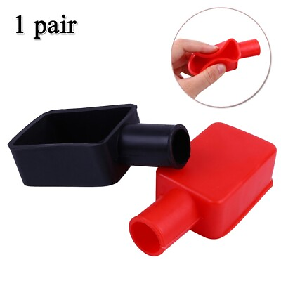 #ad CLASSIC CAR Battery Terminal Cover Insulation Boot PAIR POSITIVE RUBBER Cap $12.26