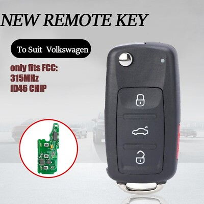 #ad Fits for Volkswagen Touareg 2004 2005 2006 2007 2008 2009 2010 Remote Key 315MHz $25.64