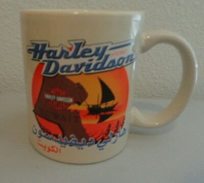 #ad RARE HARLEY DAVIDSON of KUWAIT Coffee Mug with Arabic Writing $4.49