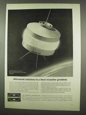 #ad 1962 Garrett Space Radiator Ad Heat Transfer Problem $19.99