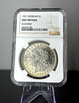 #ad 1921 Morgan Silver Dollar $1 Uncirculated NGC UNC Details Grade $64.99