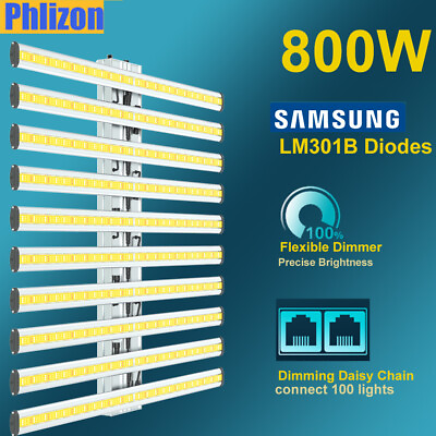 #ad Phlizon 800W Samsung LED Grow Light Bar Full Spectrum Indoor Hydroponics Flower $439.67