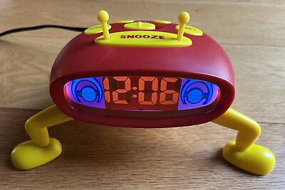#ad Kids Alarm Clock Animated Electric Digital Space Alien Bug made by Advance $14.99