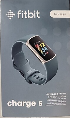 #ad Fitbit Charge 5 Activity Tracker Steel Blue Platinum Stainless Steel Open Box $89.99