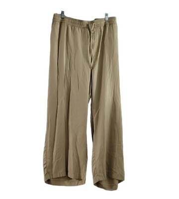#ad St. Johns Bay Crop Pant Size 3X Tan NEW Wide Leg $23.99