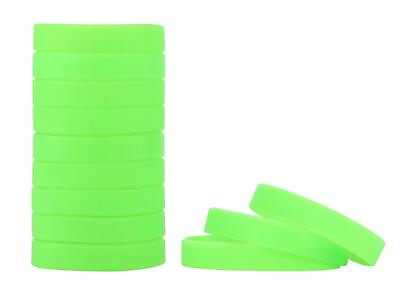 #ad 12Pcs Silicone Wristband Bracelet Blank Sports Wristbands Rubber Personalized... $11.29