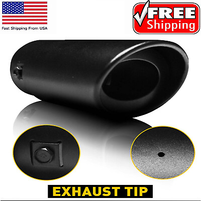 #ad Black Dual Outlet Exhaust Tip Tail Muffler Stainless Tip Steel Kit For 1.5quot; 2.4quot; $13.99