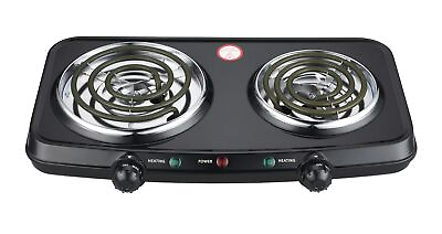 #ad Mainstays Double Burner120V 1800W PortableEasy To CookElegant Classic Design $23.67