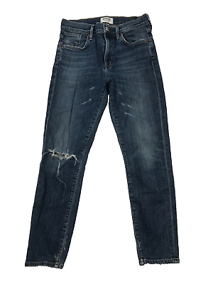 AGOLDE Jeans Womens 28 Blue Distressed Skinny Straight Cotton Blend Made In USA $24.00