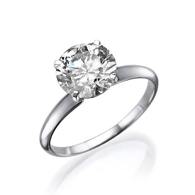 #ad 3 4 Carat F VS2 Natural Diamond Engagement Ring Round Cut 18K White Gold $1093.50