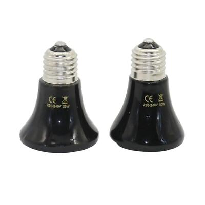 #ad Heat Emitter Light Bulb Pet Reptile Far Infrared Ceramic Heating Lamp 25w 100W $9.65