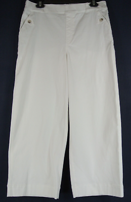 #ad NEW SPANX Stretch Twill Cropped Wide Leg Pant in Bright white Size XL #1502 $89.99