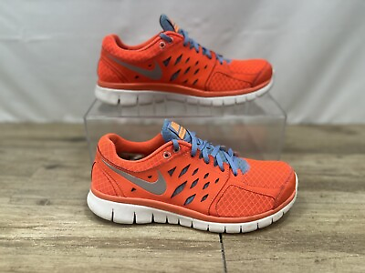 #ad Nike Flex Womens Size 8.5 2013 Run #580440 800 Running Mesh Shoes Orange Blue $32.95