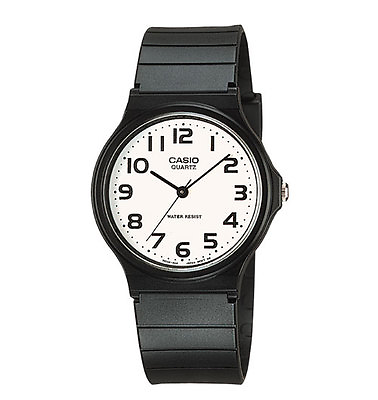 #ad Casio MQ24 7B2 Classic Analog Watch Black Resin White Dial Water Resistant $16.55