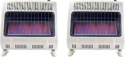 #ad 30000 BTU Vent Free Blue Flame Propane Indoor Battery Operated Heater with Therm $558.99
