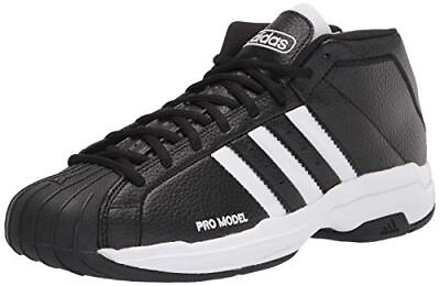 #ad adidas Unisex Pro Model 2G Basketball Shoe Black White Black 7.5 US Men $64.79