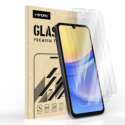 #ad 3Pack For Samsung Galaxy A14 A15 A25 A55 5G Tempered Glass Screen Protector Film $9.95