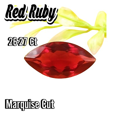 #ad Natural Real Red Ruby Marquise Cut 26 27Ct Certified Unheated Untreated Gems DKG $210.59